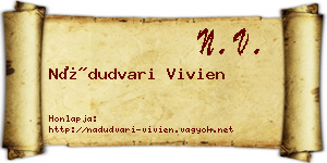 Nádudvari Vivien névjegykártya